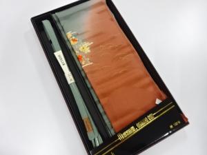 未使用品　正絹　刺繍　帯揚げ・手組帯締めセット